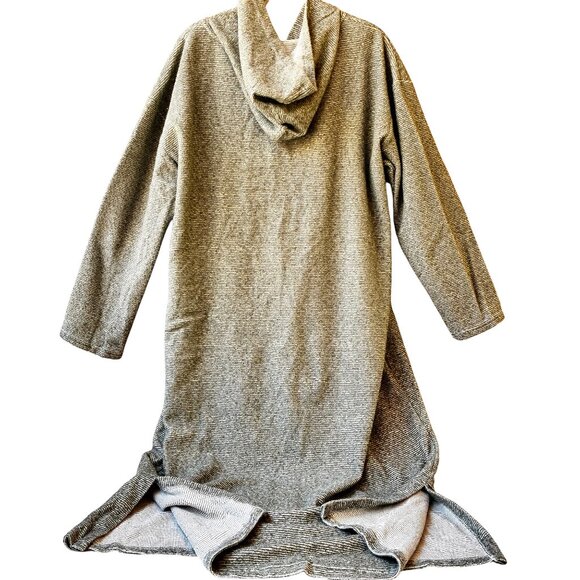 Amanda Stewart Long Robe With Hood Front Zipper Pockets Womens size large - Picture 6 of 12